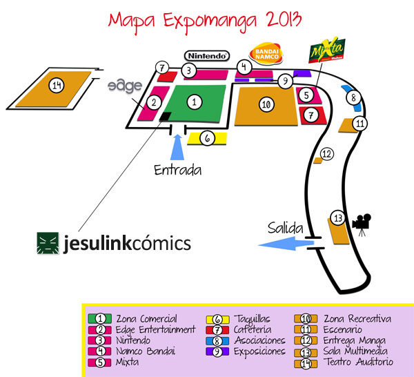Expomanga Madrid 2013 plano mapa